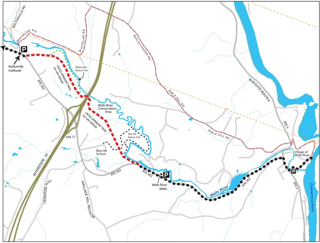 Recreation Trails Newbury Conservation Commission   Trail Map Cross VT 1024x778 